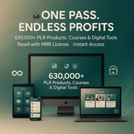 One Pass. Endless Profits. 630,000+ PLR, Courses & Digital Tools To Resell MRR